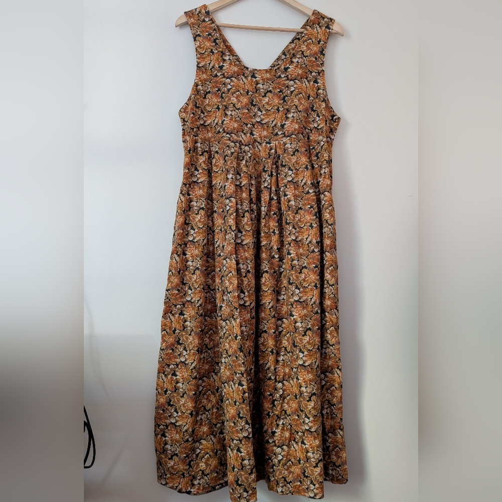 Vintage Laura Ashley Floral Sleeveless Dress